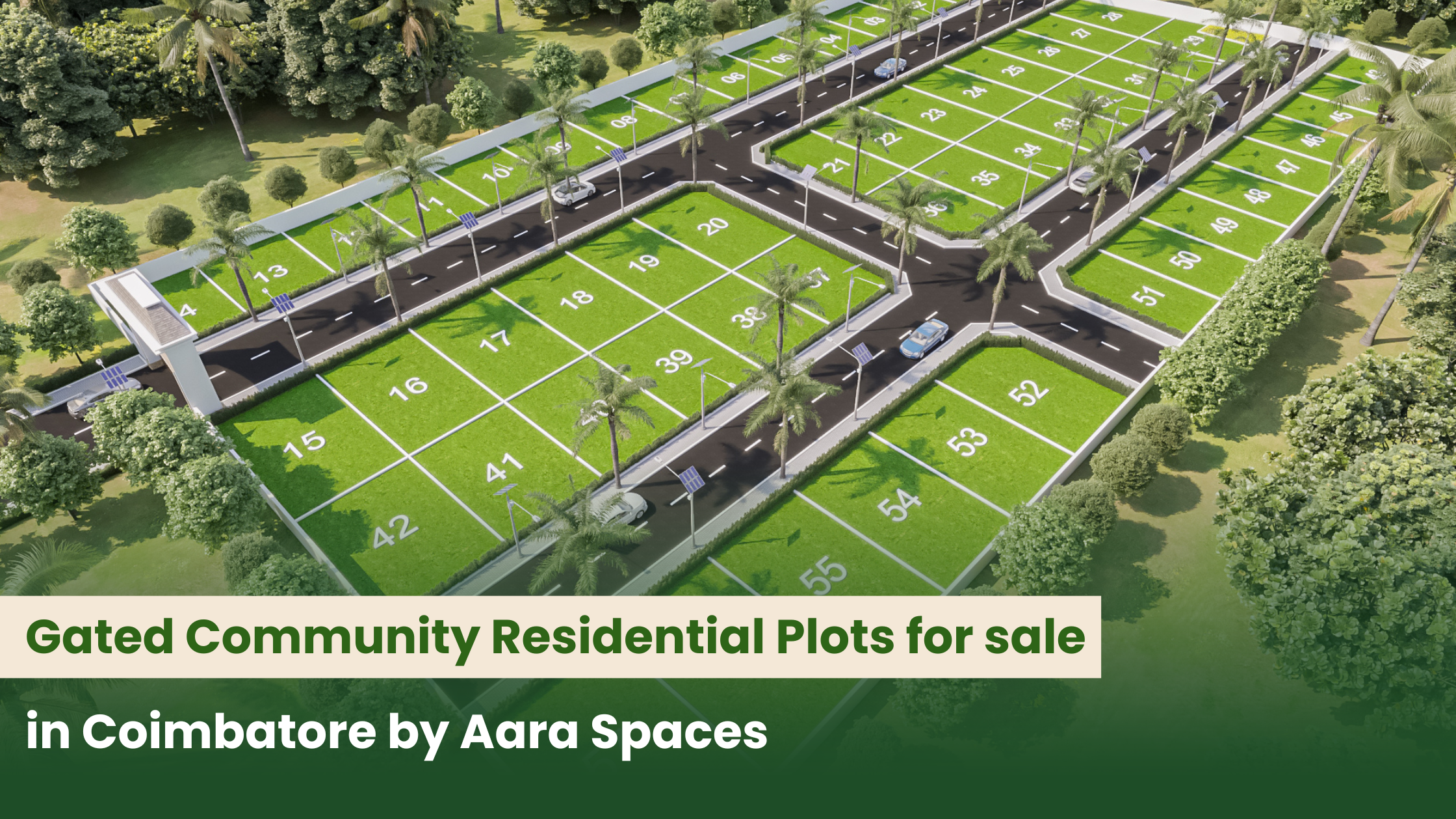Gated Community Residential Plots for sale in Coimbatore by Aara Spaces